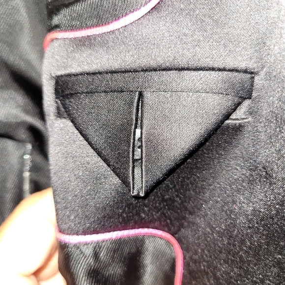 Juicy Couture Jacquard Floral Metallic Blazer Size 8 - Picture 9 of 15